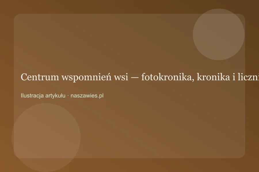 Stare i współczesne zdjęcia wiejskie — archiwum fotokroniki miejscowości