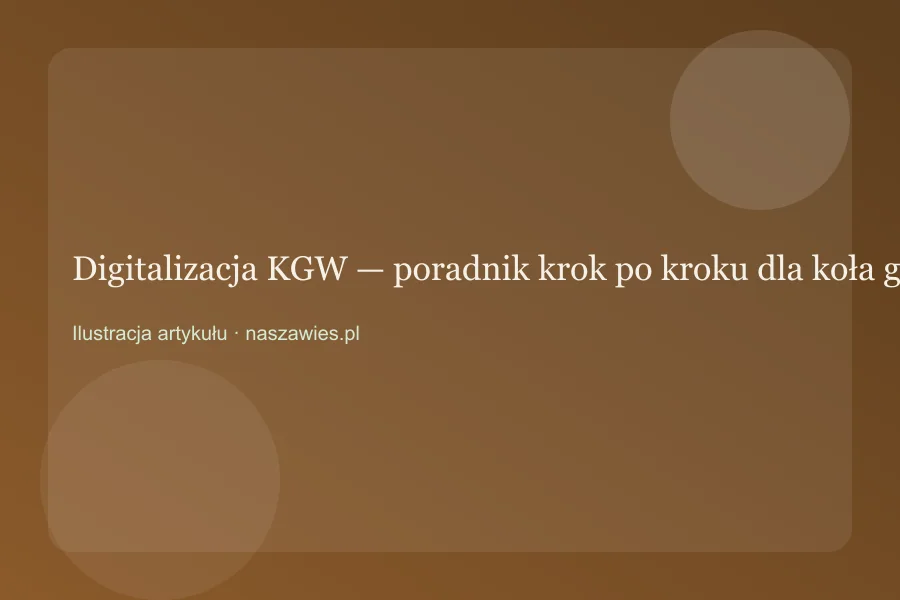 Koło Gospodyń Wiejskich — cyfrowa wizytówka organizacji na profilu wsi