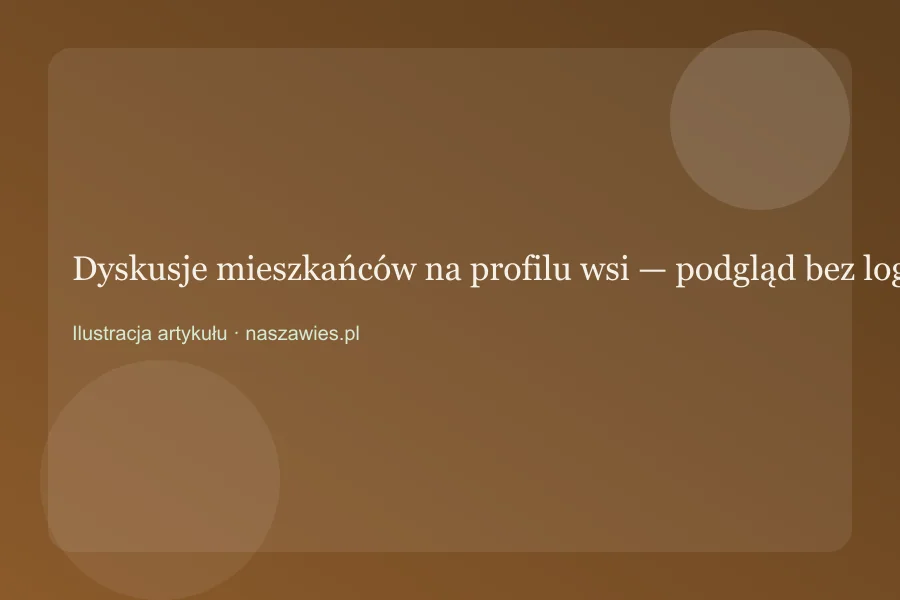 Spotkanie mieszkańców wsi przy tablicy ogłoszeń — analogia do cyfrowej dyskusji